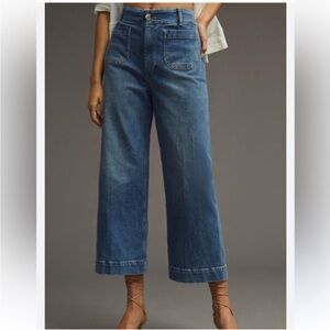 Pilcro The Skipper High Rise Crop Wide Leg Jeans Womens size 26